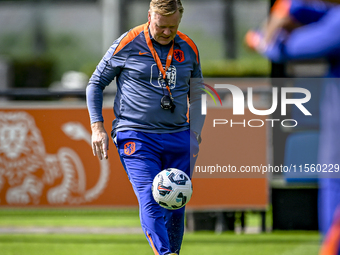 Netherlands trainer coach Ronald Koeman during the match training and press conference for the Netherlands Nations League season 2024-2025 a...