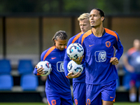 Netherlands player Virgil van Dijk during the training and press conference for the Netherlands Nations League season 2024-2025 at the KNVB...