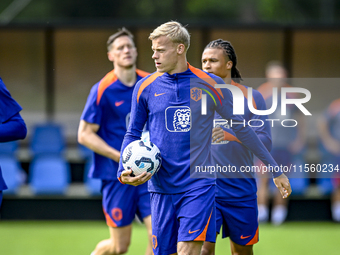 Netherlands player Jan Paul van Hecke during the training and press conference for the Netherlands Nations League season 2024-2025 at the KN...