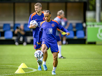 Netherlands player Xavi Simons participates in the training and press conference for the Netherlands Nations League season 2024-2025 at the...