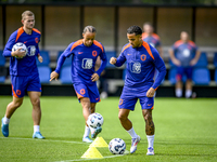 Netherlands player Justin Kluivert participates in the training and press conference for the Netherlands Nations League season 2024-2025 at...