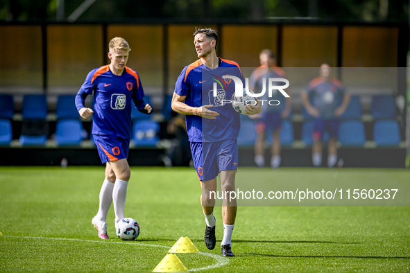 Netherlands player Wout Weghorst participates in the training and press conference for the Netherlands Nations League season 2024-2025 at th...