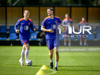 Netherlands player Wout Weghorst participates in the training and press conference for the Netherlands Nations League season 2024-2025 at th...