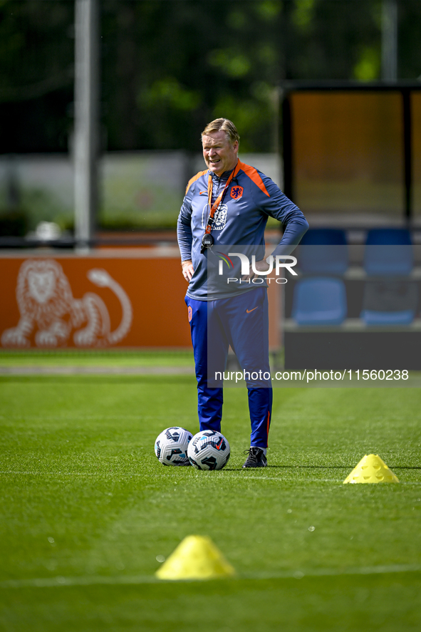 Netherlands trainer coach Ronald Koeman during the match training and press conference for the Netherlands Nations League season 2024-2025 a...