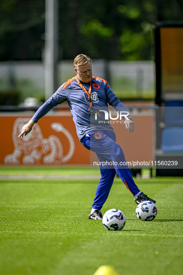 Netherlands trainer coach Ronald Koeman during the match training and press conference for the Netherlands Nations League season 2024-2025 a...