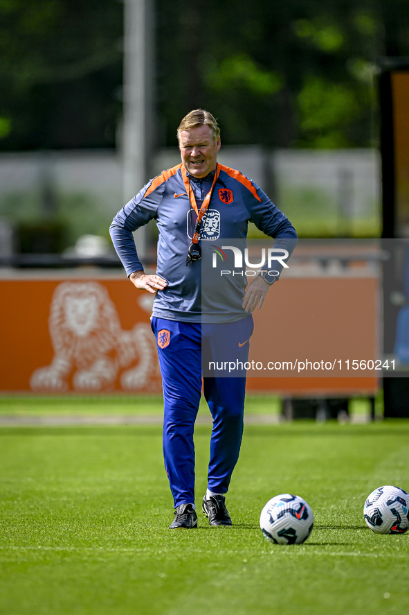 Netherlands trainer coach Ronald Koeman during the match training and press conference for the Netherlands Nations League season 2024-2025 a...