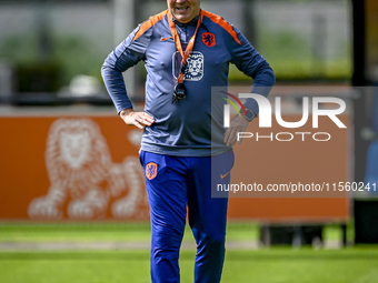 Netherlands trainer coach Ronald Koeman during the match training and press conference for the Netherlands Nations League season 2024-2025 a...