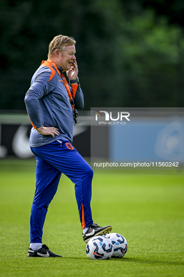 Netherlands trainer coach Ronald Koeman during the match training and press conference for the Netherlands Nations League season 2024-2025 a...