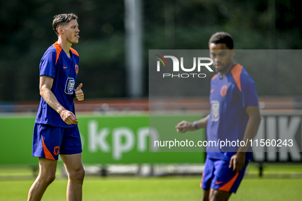 Netherlands player Wout Weghorst participates in the training and press conference for the Netherlands Nations League season 2024-2025 at th...