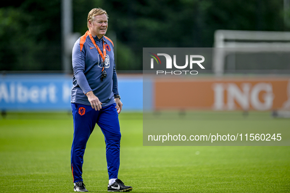 Netherlands trainer coach Ronald Koeman during the match training and press conference for the Netherlands Nations League season 2024-2025 a...