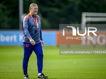 Netherlands trainer coach Ronald Koeman during the match training and press conference for the Netherlands Nations League season 2024-2025 a...