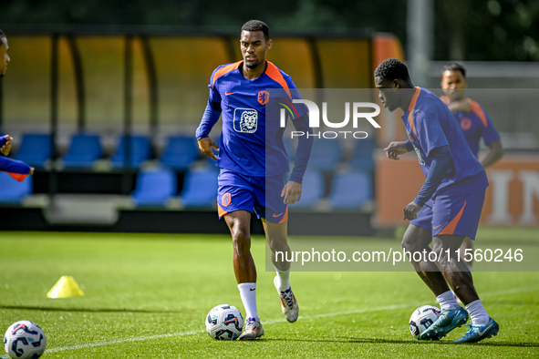 Netherlands player Ryan Gravenberch during the training and press conference for the Netherlands Nations League season 2024-2025 at the KNVB...