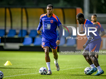 Netherlands player Ryan Gravenberch during the training and press conference for the Netherlands Nations League season 2024-2025 at the KNVB...