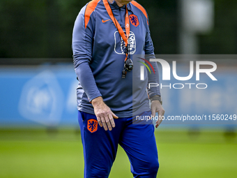 Netherlands trainer coach Ronald Koeman during the match training and press conference for the Netherlands Nations League season 2024-2025 a...