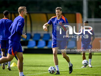 Netherlands player Wout Weghorst participates in the training and press conference for the Netherlands Nations League season 2024-2025 at th...