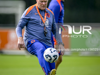 Netherlands trainer coach Ronald Koeman during the match training and press conference for the Netherlands Nations League season 2024-2025 a...