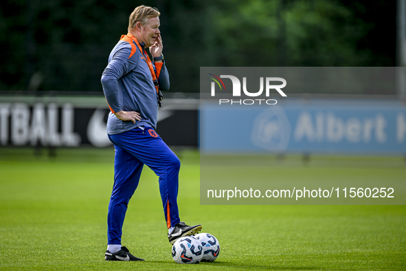 Netherlands trainer coach Ronald Koeman during the match training and press conference for the Netherlands Nations League season 2024-2025 a...