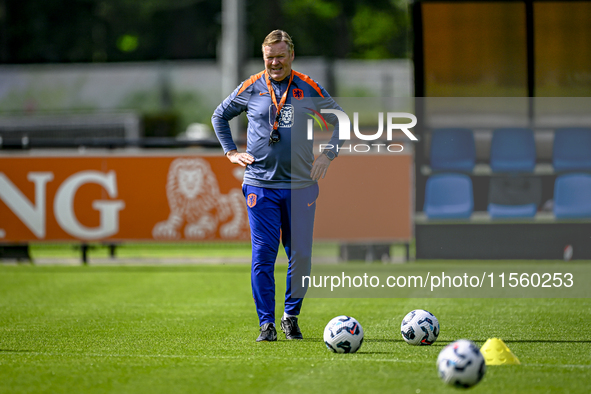 Netherlands trainer coach Ronald Koeman during the match training and press conference for the Netherlands Nations League season 2024-2025 a...