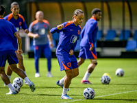 Netherlands player Xavi Simons during the training and press conference for the Netherlands Nations League season 2024-2025 at the KNVB Camp...