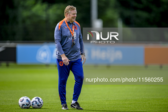 Netherlands trainer coach Ronald Koeman during the match training and press conference for the Netherlands Nations League season 2024-2025 a...