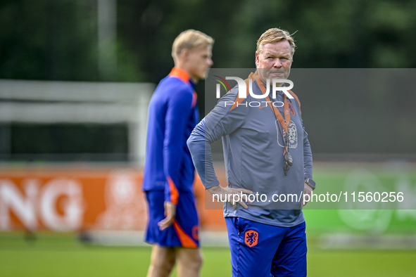 Netherlands trainer coach Ronald Koeman during the match training and press conference for the Netherlands Nations League season 2024-2025 a...