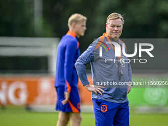 Netherlands trainer coach Ronald Koeman during the match training and press conference for the Netherlands Nations League season 2024-2025 a...