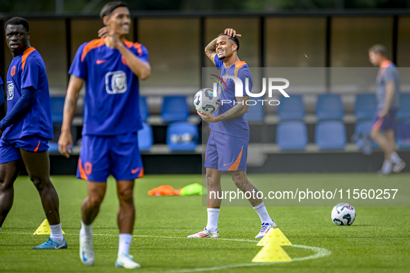 Netherlands player Ryan Gravenberch during the training and press conference for the Netherlands Nations League season 2024-2025 at the KNVB...