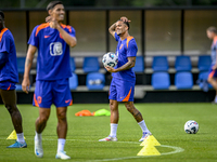 Netherlands player Ryan Gravenberch during the training and press conference for the Netherlands Nations League season 2024-2025 at the KNVB...