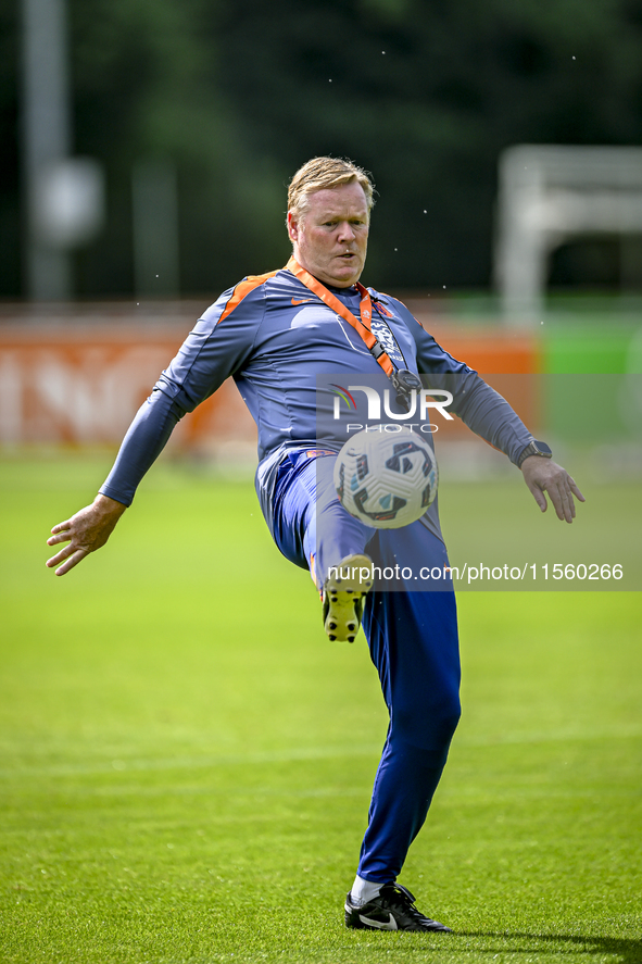 Netherlands trainer coach Ronald Koeman during the match training and press conference for the Netherlands Nations League season 2024-2025 a...