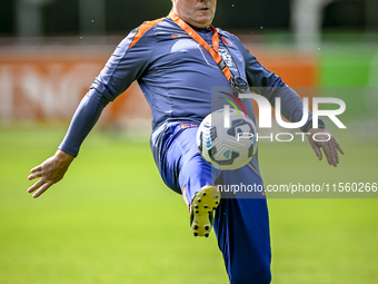 Netherlands trainer coach Ronald Koeman during the match training and press conference for the Netherlands Nations League season 2024-2025 a...