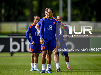 Netherlands player Virgil van Dijk during the training and press conference for the Netherlands Nations League season 2024-2025 at the KNVB...