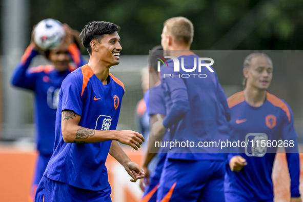 Netherlands player Tijjani Reijnders during the training and press conference for the Netherlands Nations League season 2024-2025 at the KNV...