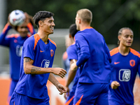 Netherlands player Tijjani Reijnders during the training and press conference for the Netherlands Nations League season 2024-2025 at the KNV...