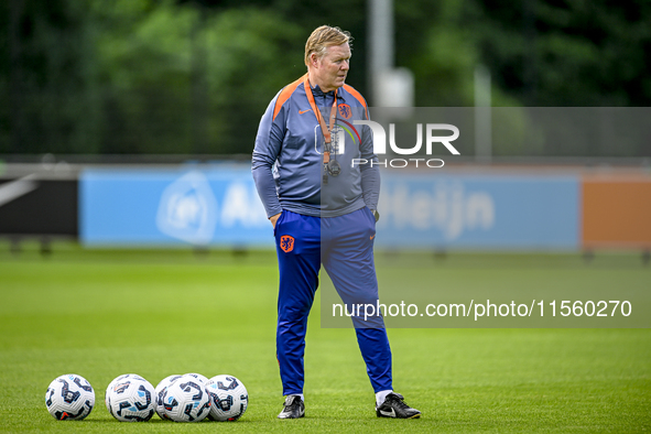 Netherlands trainer coach Ronald Koeman during the match training and press conference for the Netherlands Nations League season 2024-2025 a...