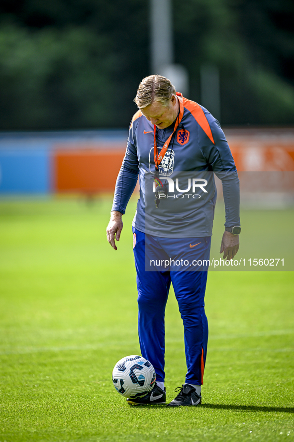 Netherlands trainer coach Ronald Koeman during the match training and press conference for the Netherlands Nations League season 2024-2025 a...