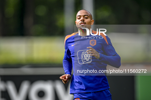 Netherlands player Donyell Malen during the training and press conference for the Netherlands Nations League season 2024-2025 at the KNVB Ca...