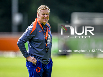 Netherlands trainer coach Ronald Koeman during the match training and press conference for the Netherlands Nations League season 2024-2025 a...