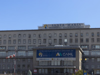 An exterior view of the Santa Maria Hospital in Lisbon, Portugal, on September 7, 2024. The second surgical block of the new maternity ward...