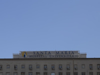 An exterior view of the Santa Maria Hospital in Lisbon, Portugal, on September 7, 2024. The second surgical block of the new maternity ward...