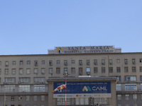 An exterior view of the Santa Maria Hospital in Lisbon, Portugal, on September 7, 2024. The second surgical block of the new maternity ward...