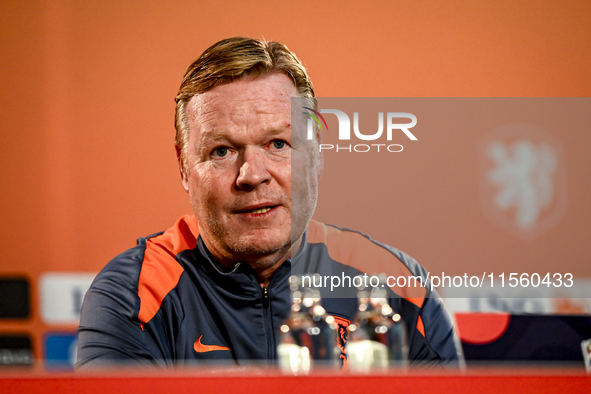 Netherlands trainer coach Ronald Koeman during the match training and press conference for the Netherlands Nations League season 2024-2025 a...