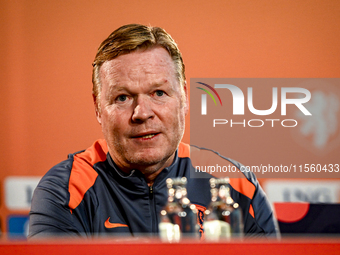 Netherlands trainer coach Ronald Koeman during the match training and press conference for the Netherlands Nations League season 2024-2025 a...