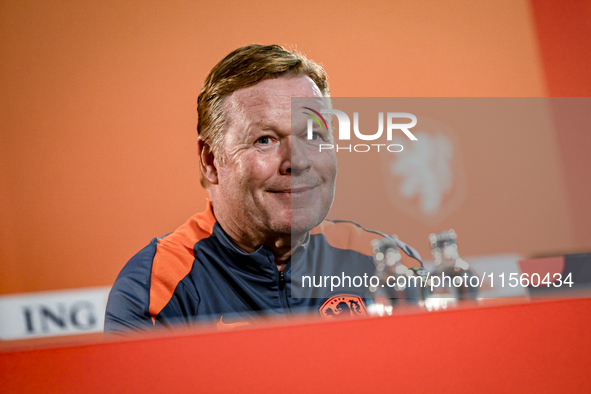 Netherlands trainer coach Ronald Koeman during the match training and press conference for the Netherlands Nations League season 2024-2025 a...