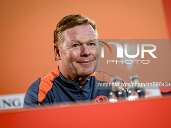 Netherlands trainer coach Ronald Koeman during the match training and press conference for the Netherlands Nations League season 2024-2025 a...