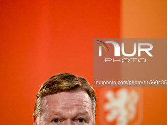 Netherlands trainer coach Ronald Koeman during the match training and press conference for the Netherlands Nations League season 2024-2025 a...