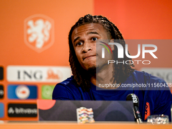 Netherlands player Nathan Ake during the training and press conference for the Netherlands Nations League season 2024-2025 at the KNVB Campu...