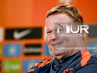 Netherlands trainer coach Ronald Koeman during the match training and press conference for the Netherlands Nations League season 2024-2025 a...