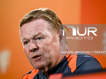 Netherlands trainer coach Ronald Koeman during the match training and press conference for the Netherlands Nations League season 2024-2025 a...