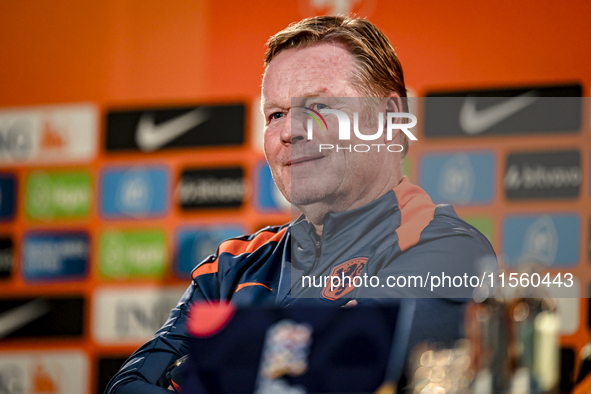 Netherlands trainer coach Ronald Koeman during the match training and press conference for the Netherlands Nations League season 2024-2025 a...