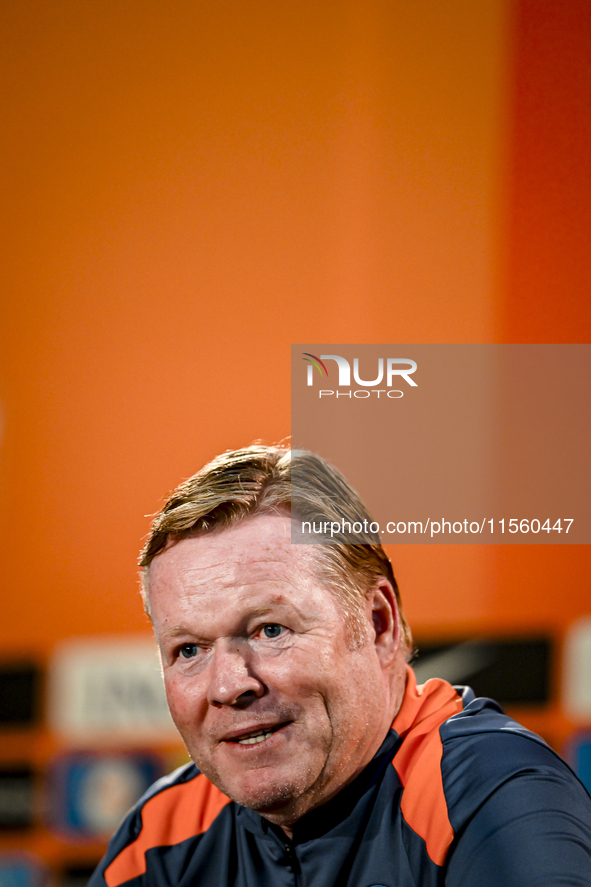 Netherlands trainer coach Ronald Koeman during the match training and press conference for the Netherlands Nations League season 2024-2025 a...